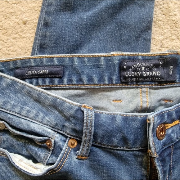 Lucky Brand Lolita Capri Medium Blue Denim Jeans Size 6/28 - Picture 6 of 6